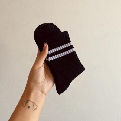 Tenis a Rayas - Negro, 4